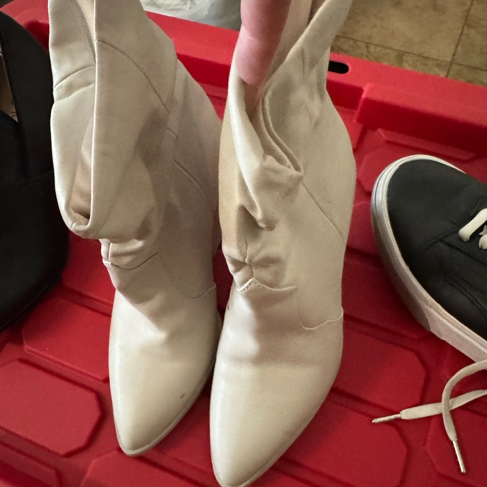 DV by Dolce Vita Cream Ankle Boots